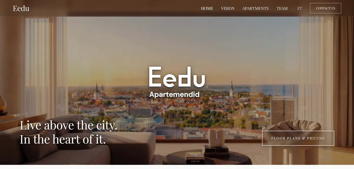Eedu Apartments: Web de ventas con planos interactivos y tours 360°